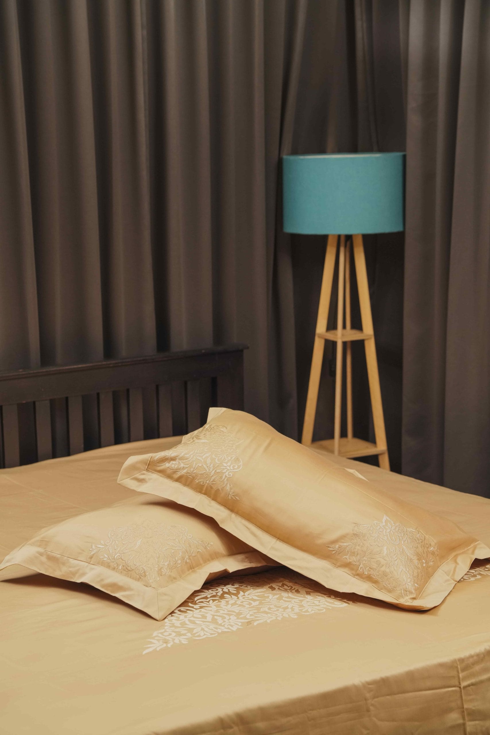 Classic Caramel Embroidered Luxury Bedding Set