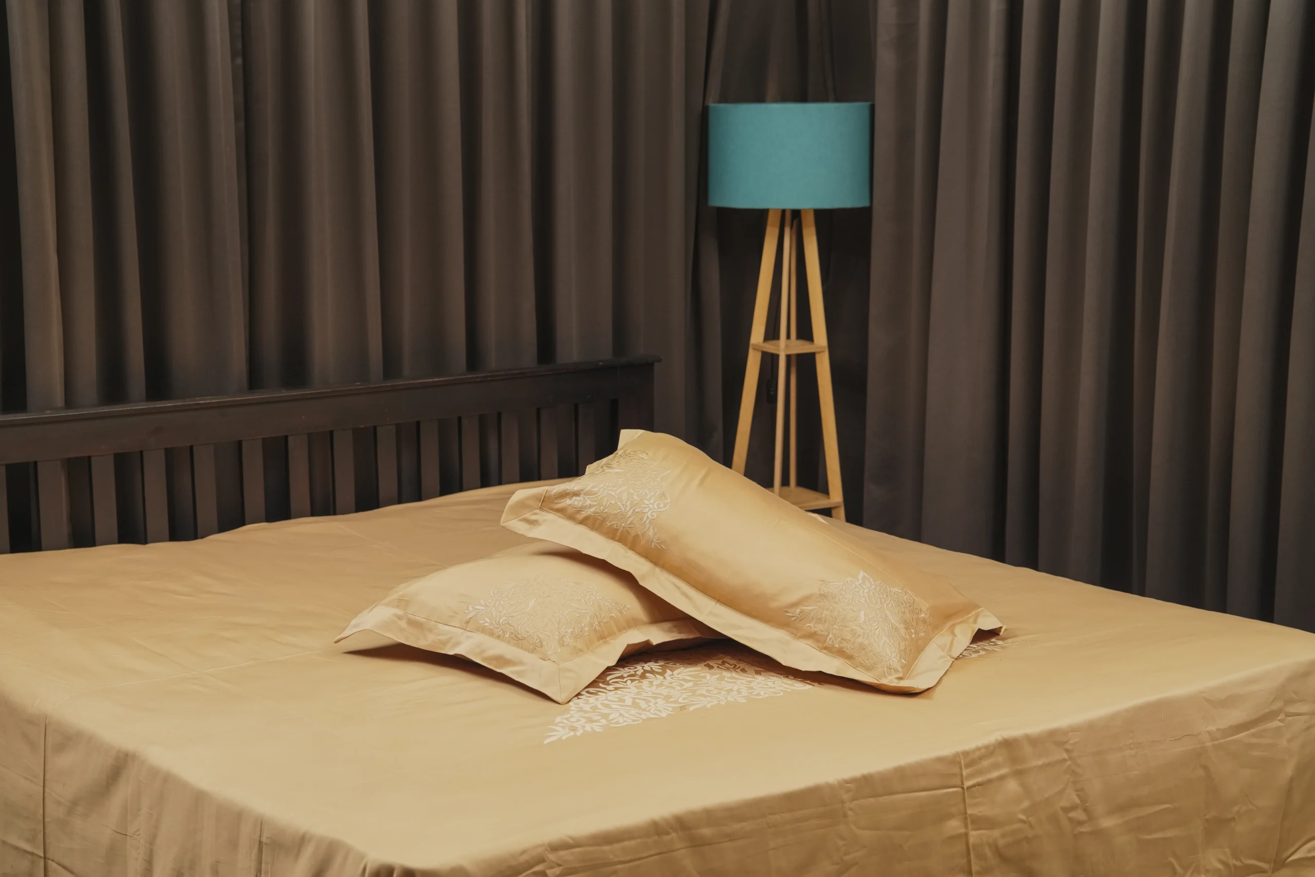 Classic Caramel Embroidered Luxury Bedding Set